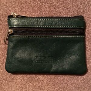 Genuine Leather Green Coin Bag